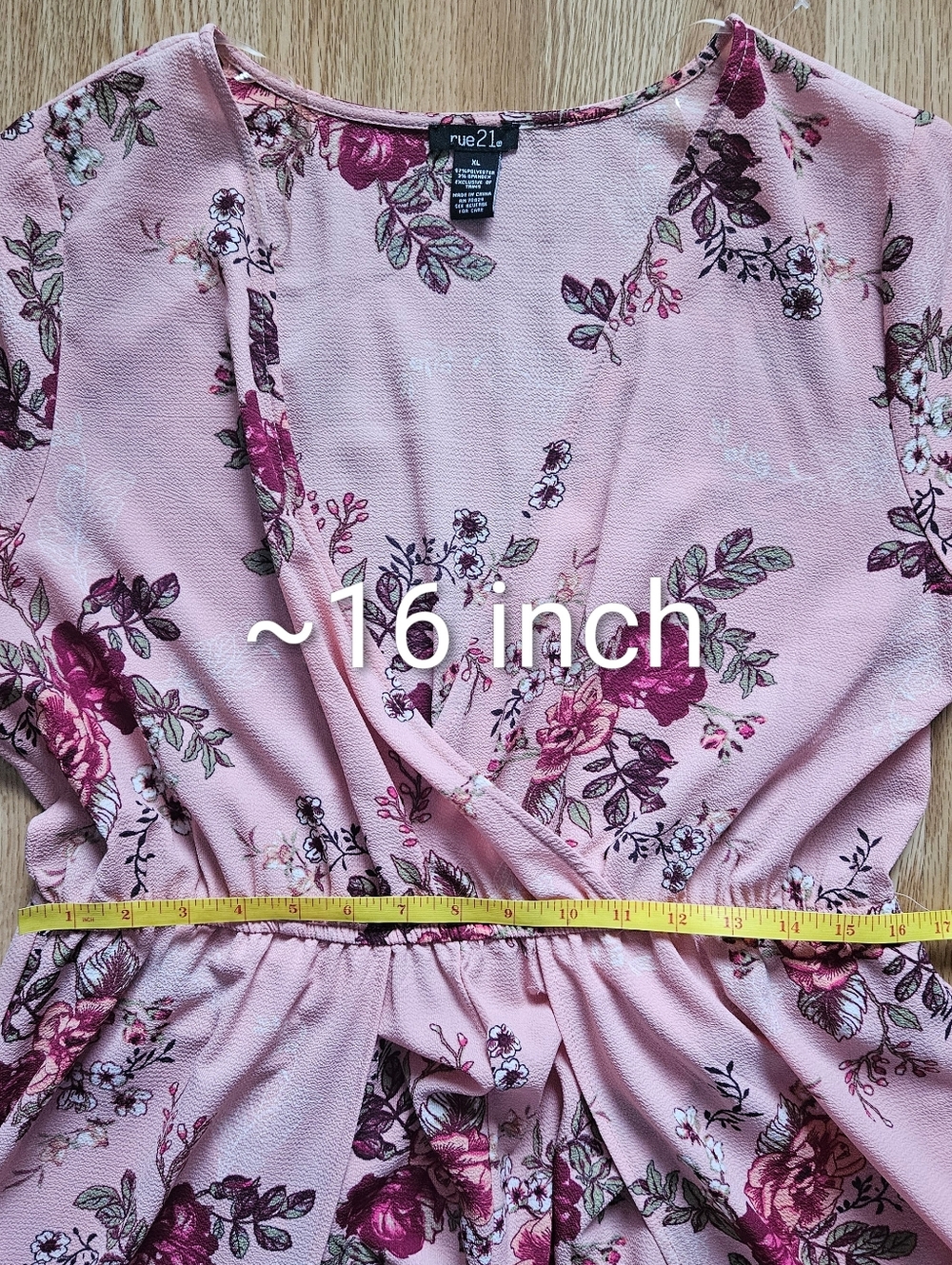 Rue21 Pink Floral Wrap Jumpsuit - Picture 12 of 13